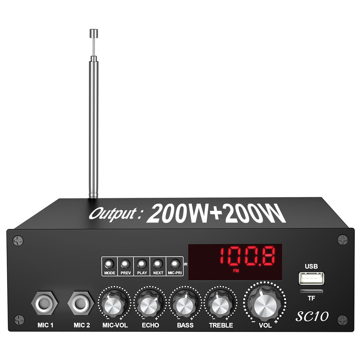 VIRE 2*200W Class D Digital Audio Power Amplifier Bluetooth